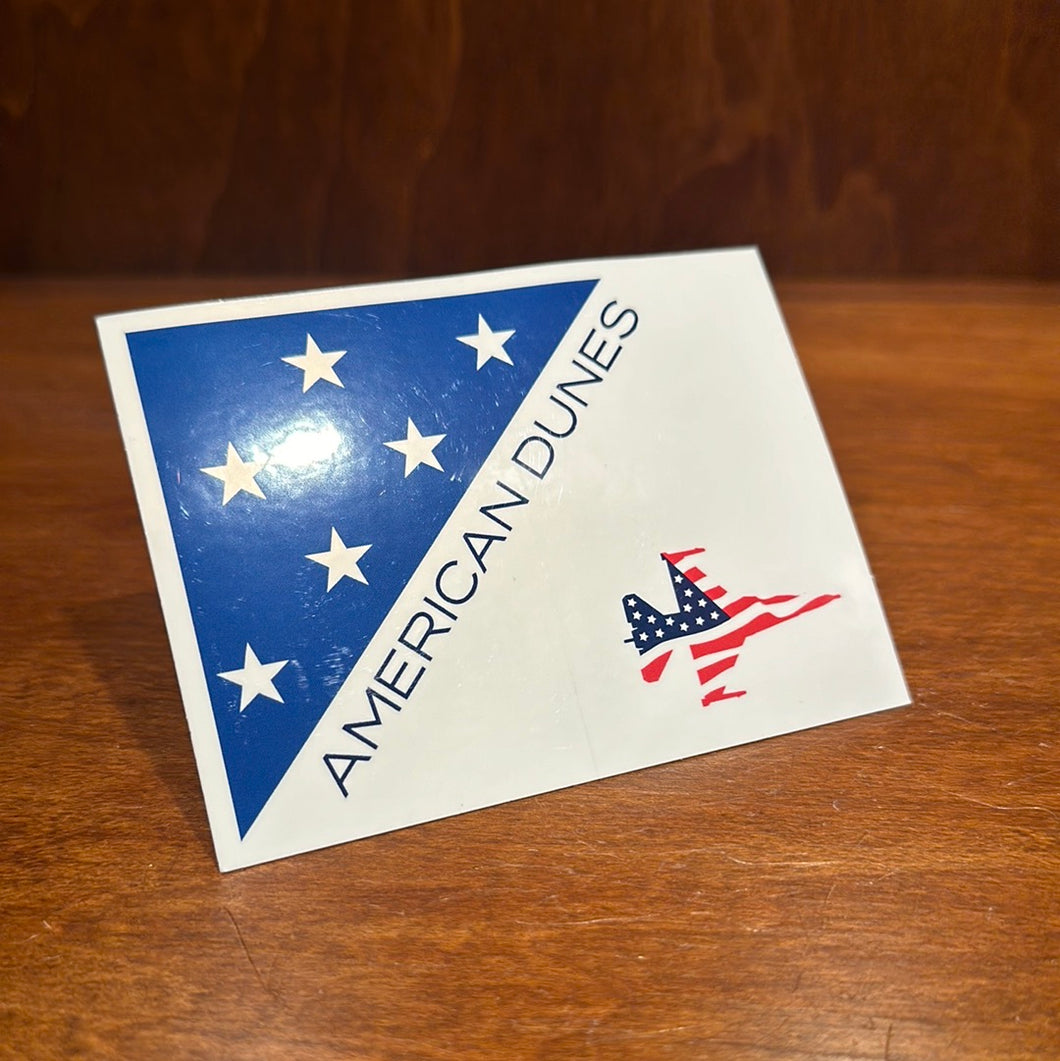 American Dunes Patriot Jet Pin Flag Sticker