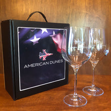 Load image into Gallery viewer, Sterling Cut Glass Harmony Red Wine Glass Set w/ Patriot Jet