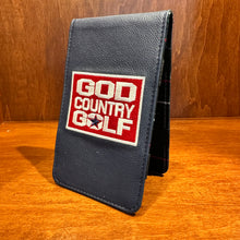 Load image into Gallery viewer, Winston Collection Yardage Book &amp; Scorecard Holder &quot;GOD. COUNTRY. GOLF.&quot;
