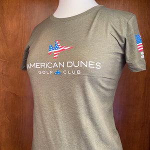 St. Andrews Next Level Premium Fitted Crew Women's Tee Shirt / Patriot Jet