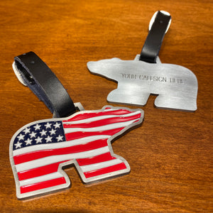 Ahead Patriot Bear Icon Bag Tag "Personalized with Your Callsign"
