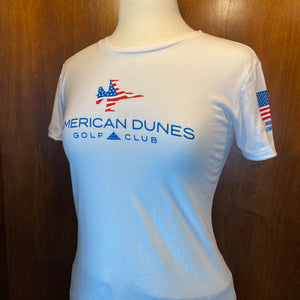 St. Andrews Next Level Premium Fitted Crew Women's Tee Shirt / Patriot Jet