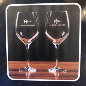 Sterling Cut Glass Harmony Red Wine Glass Set w/ Patriot Jet