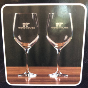 Sterling Cut Glass Harmony Red Wine Glass Set w/ Patriot Bear