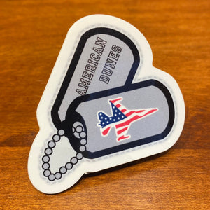 American Dunes Dog Tag Icon "Large" Sticker