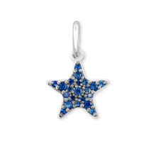 Load image into Gallery viewer, Kendra Scott - Folds of Honor Sterling Silver Star Charm in Blue Sapphire
